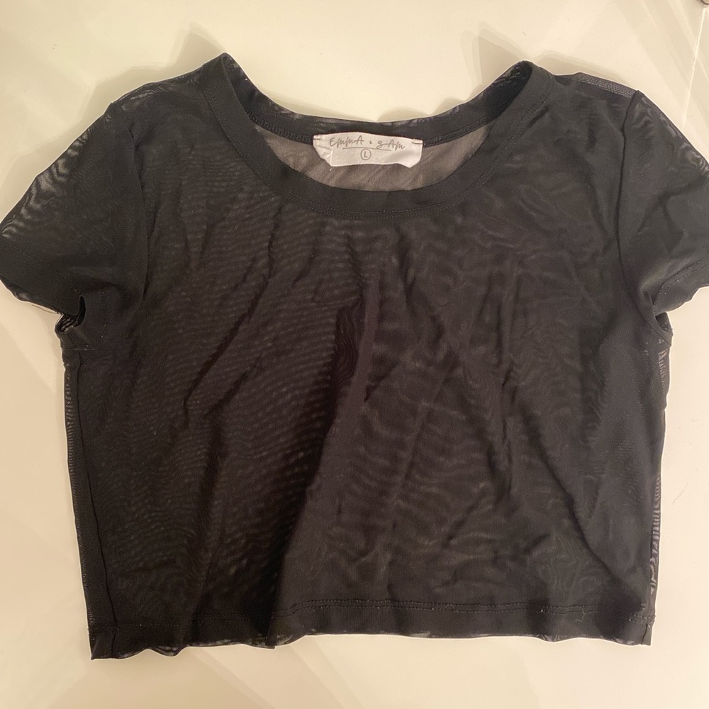 LF EMMA AND SAM MESH CROP TOP